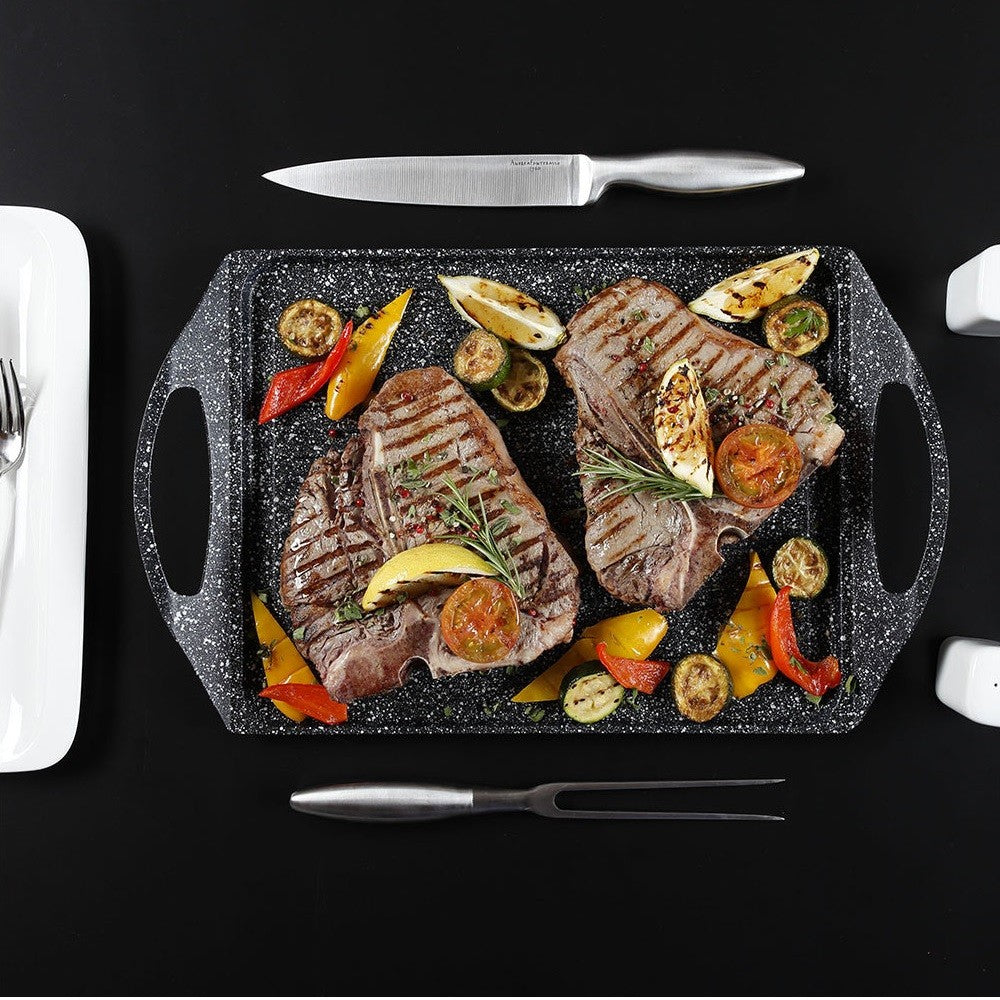 Placa grill Tognana rectangular línea Sphera 35 x 28 centímetros