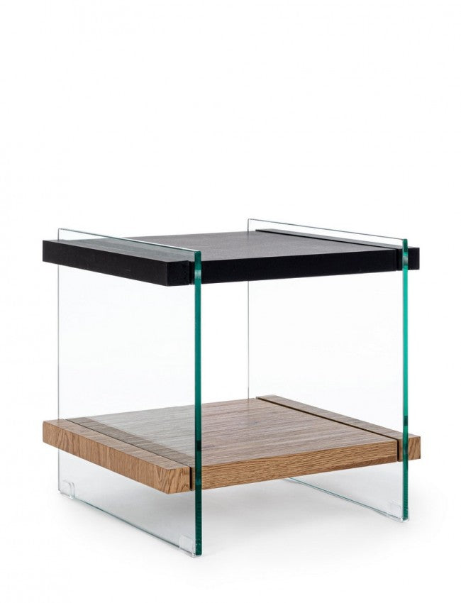 Mesa Centro 2P Line Madera Negro 50X50