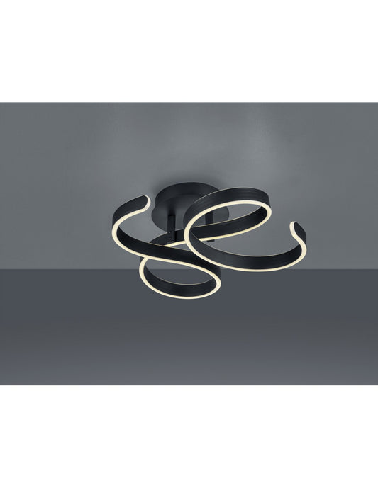 Francis Vortici Plafón LED Antracita 40w Regulable Trio Lighting