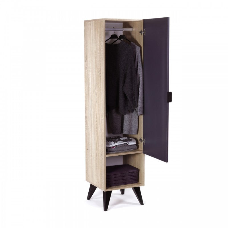 Armario de entrada de dormitorio delgado para guardar ropa 45 x 45 x 182 h cm