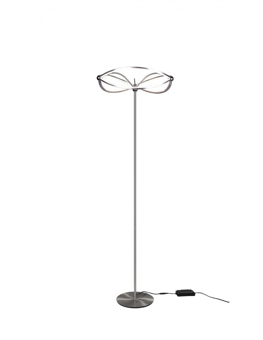 Lámpara de pie moderna Charivari Fiocco Led Nickel Trio Lighting