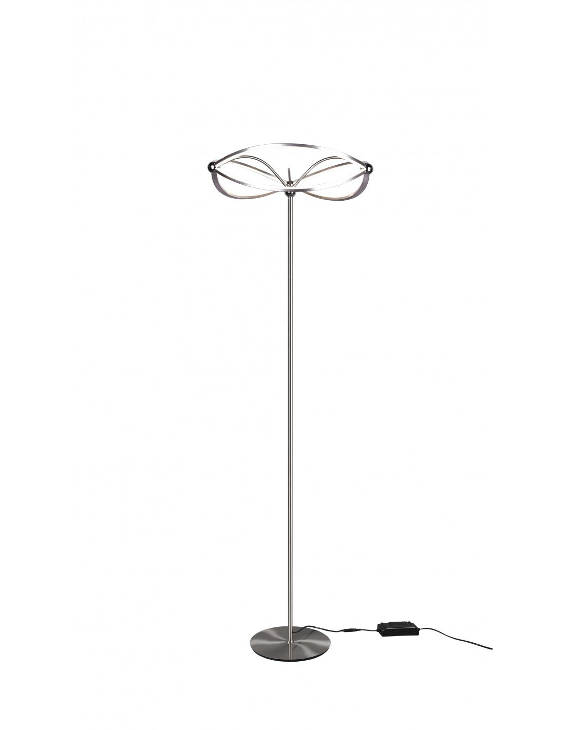 Lámpara de pie moderna Charivari Fiocco Led Nickel Trio Lighting