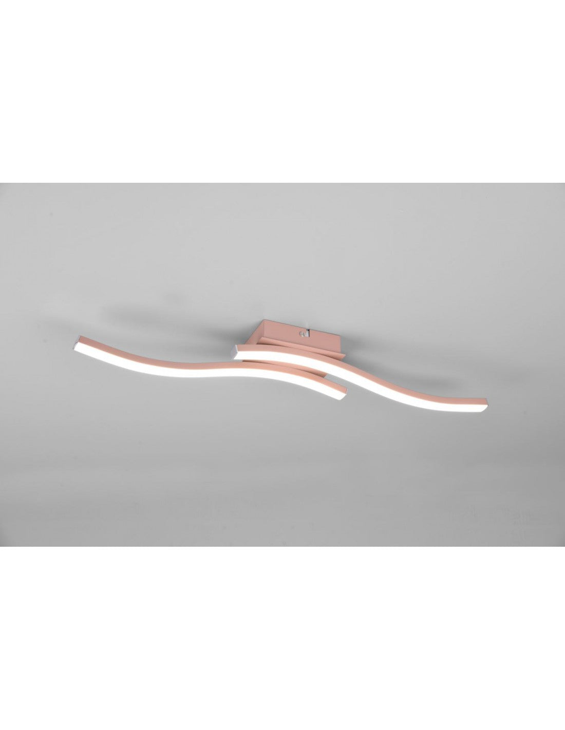 Plafón diseño doble varilla LED 4000k Route Rose Gold Trio Lighting