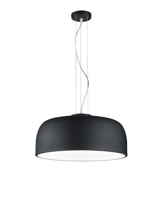 Iluminación moderna en trío de 4 luces Baron con suspensión de metal negro
