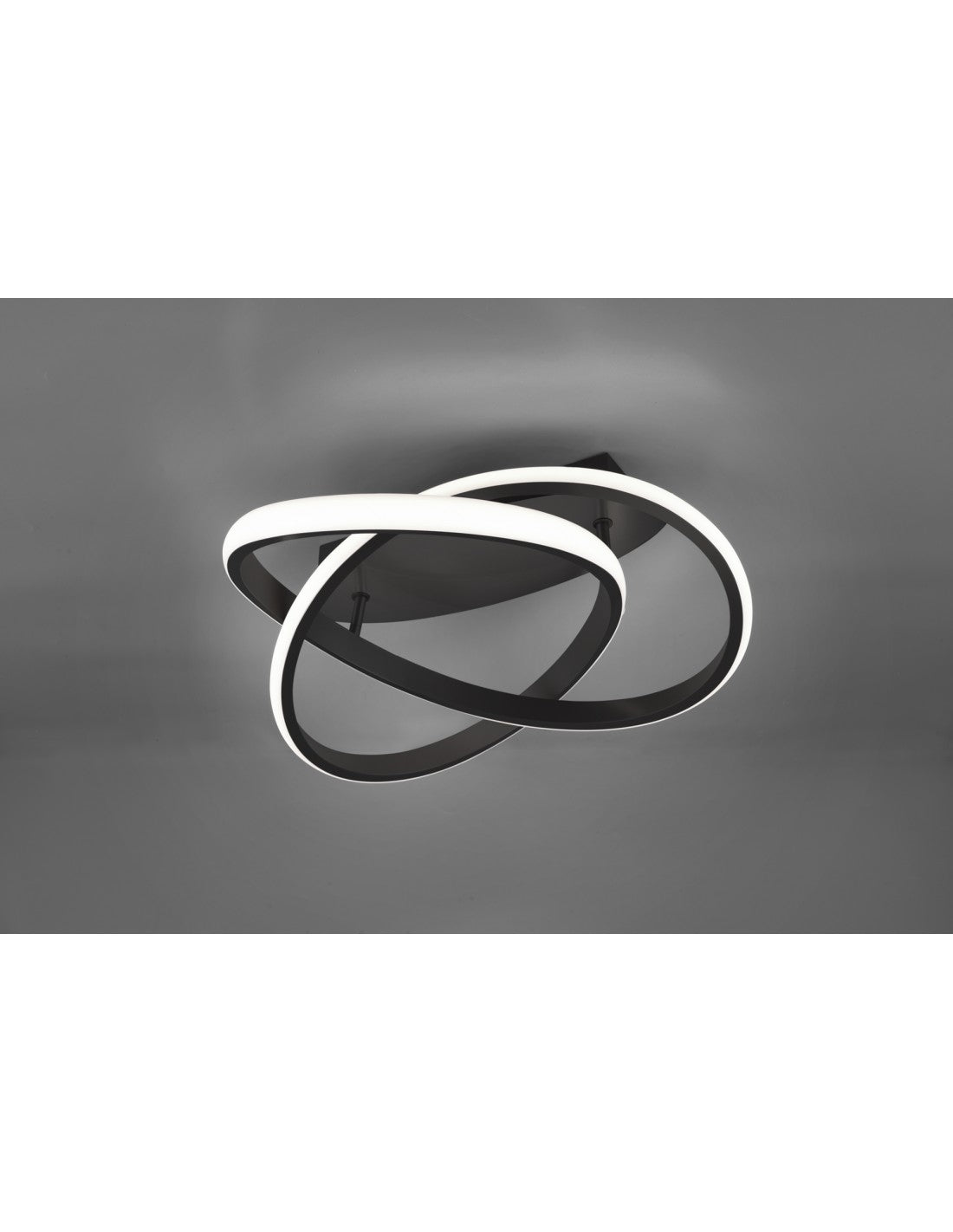 Course Plafón Antracita Spirale Led 18w Regulable Ø45 cm Trio Lighting