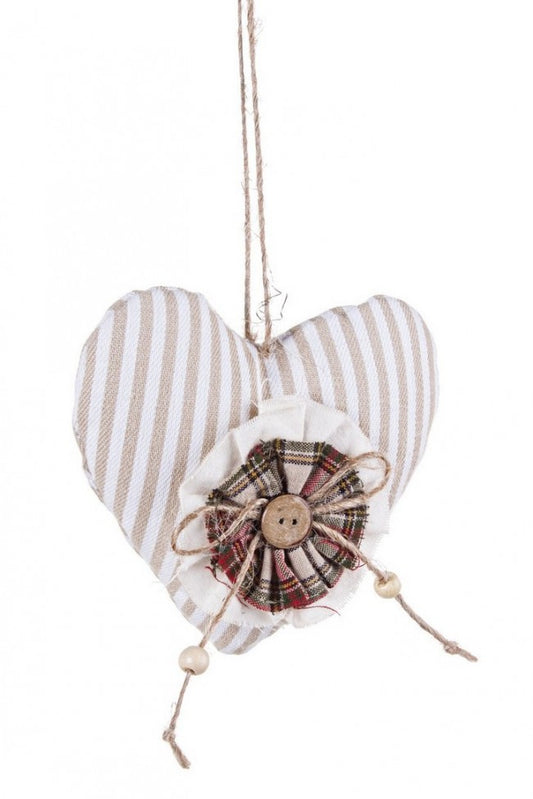 12x Colgante York con forma de corazón a rayas