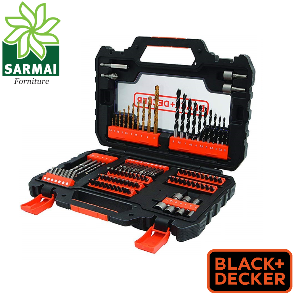 Juego de 104 piezas de puntas e insertos <strong>Black and Decker</strong>