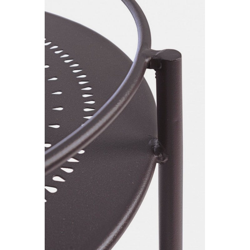 Carro para botellas de acero gris antracita