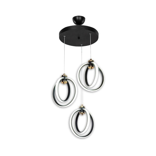 Lámpara colgante Felicia con tres puntos de luz LED circulares ASZ1593