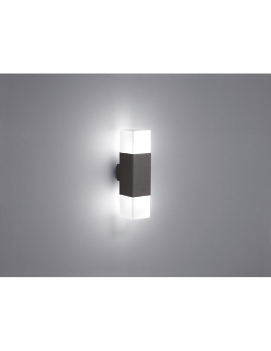 Aplique Exterior Doble Led Hudson Antracita Trio Lighting