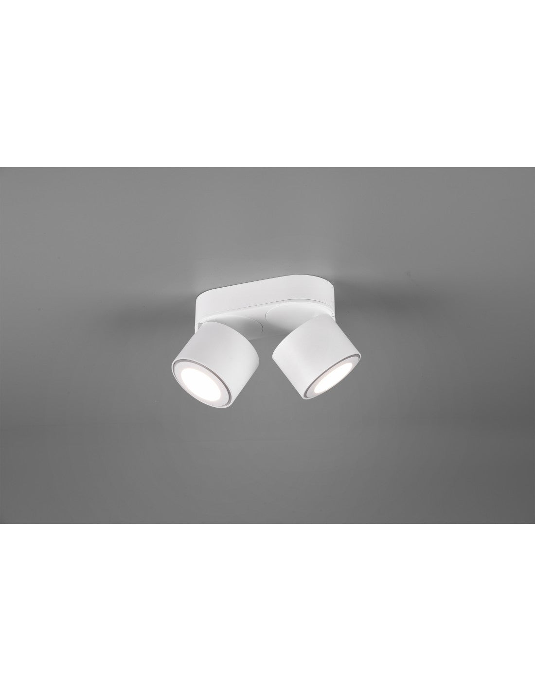 Lámpara de techo 2 focos LED L18 cm Taurus Blanco Trio Lighting