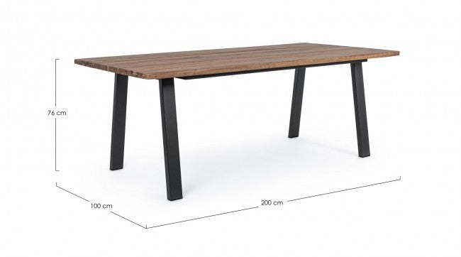 Mesa de centro Oslo de madera natural 200 x 100 cm