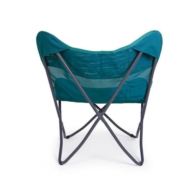 Silla de playa plegable de textileno verde agua BUTTERFLY GABICCE 77,5x81x h89 cm