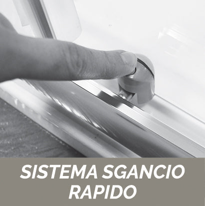 Ducha de esquina en vidrio serigrafiado - Línea Essential