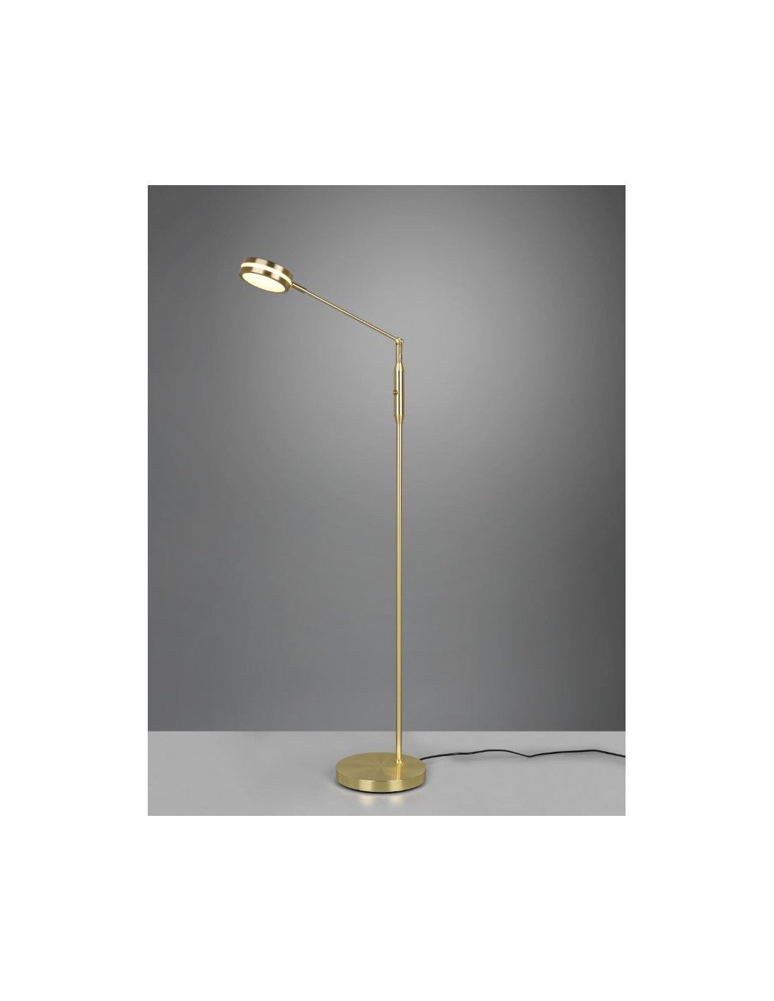 Lámpara de pie Latón Satinado Disco Touch Led Ajustable Franklin Trio Lighting