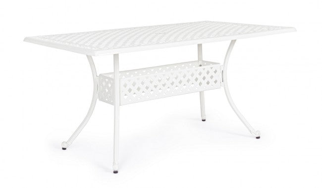 Mesa exterior rectangular Ivrea blanca 90 x 160 cm