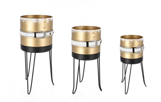 2x Set3 Jarrón Trípode C.Chris Gold