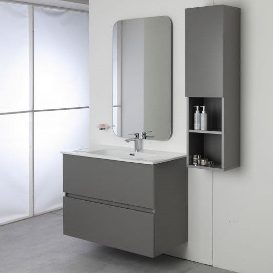Composición de baño con dos cajones Gris Pastel 90x47x h60 cm