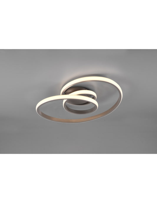Plafón LED Sansa 18,5w Regulable Níquel L53 cm Trio Lighting