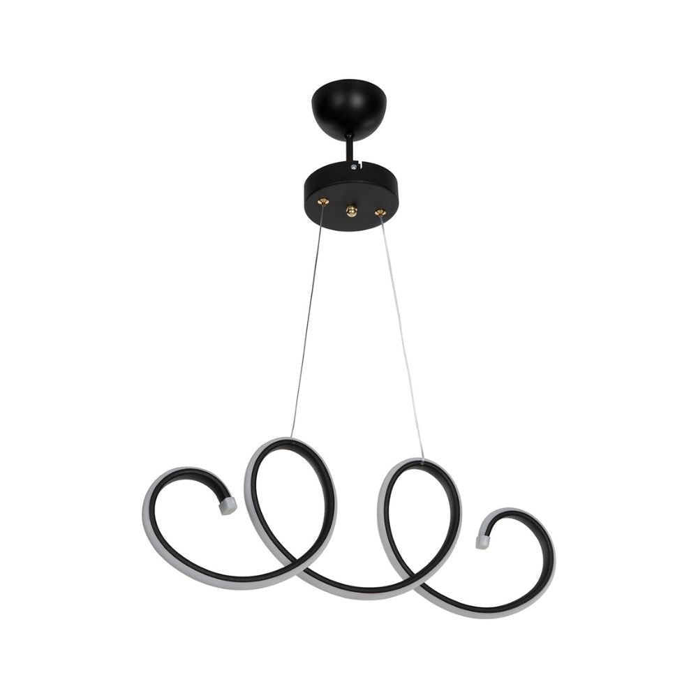 Lámpara colgante espiral LED negra Afra MDL4441