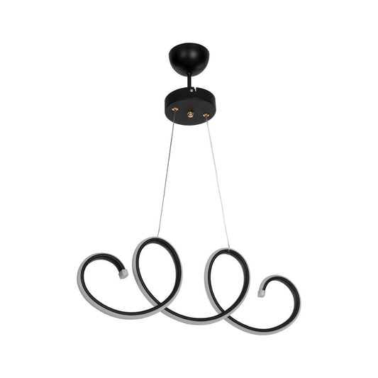 Lámpara colgante espiral LED negra Afra MDL4441