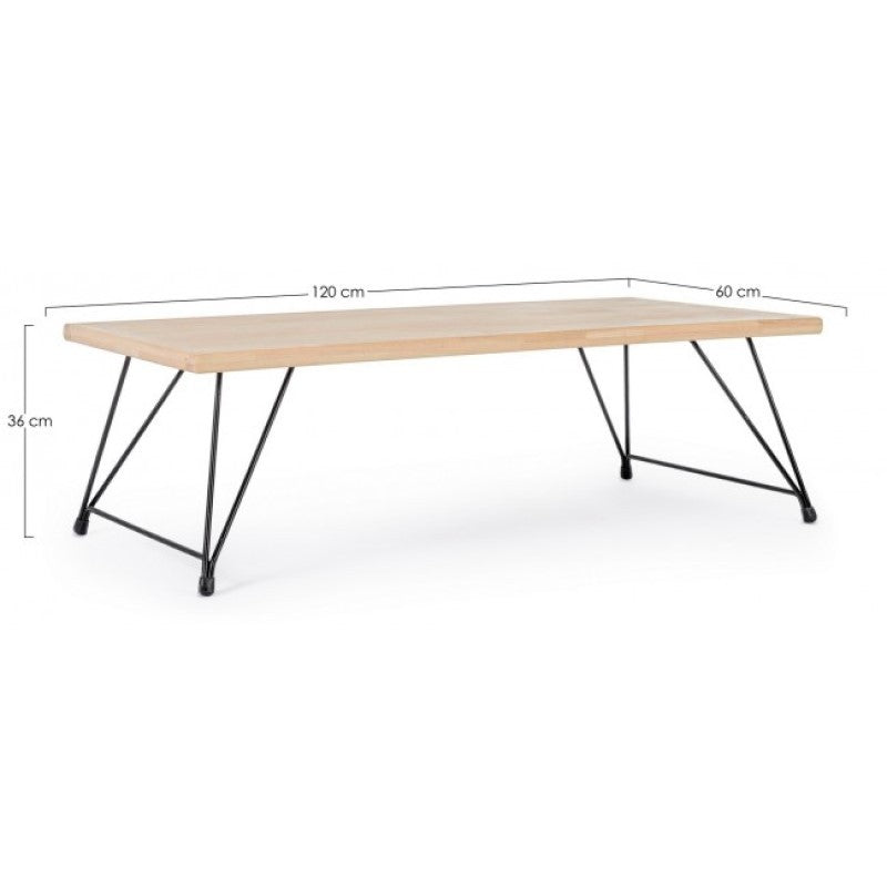 Mesa de centro industrial estilo vintage DISTRICT 120x60x h36 cm