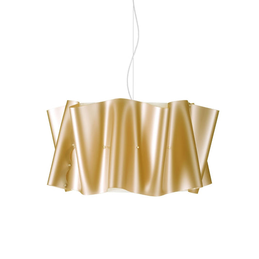 Suspensión New Gold de 3 luces en metal cromado cm. 60x32h