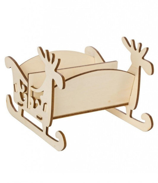 4x Trineo de madera básico