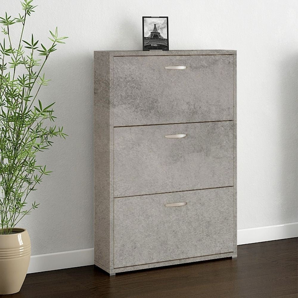 Zapatero 853430 3 puertas abatibles doble fondo en piedra