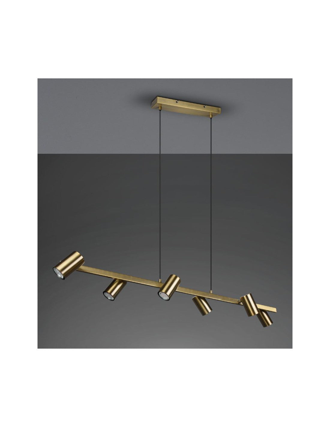 Araña 6 Focos GU10 Ajustables Marley Latón Envejecido Trio Lighting