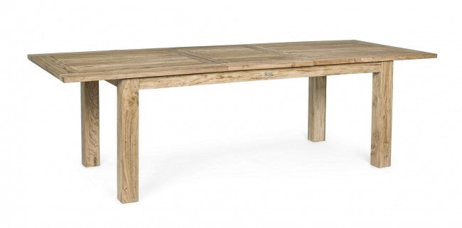Mesa de exterior rectangular en madera de teca FSC 200-260x 100x h 78 cm