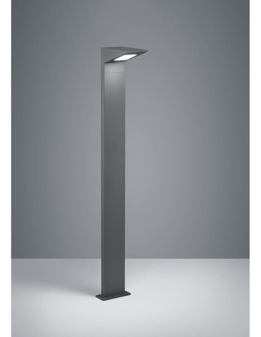 Iluminación exterior llevada aluminio antracita del trío Nelson de poste IP54