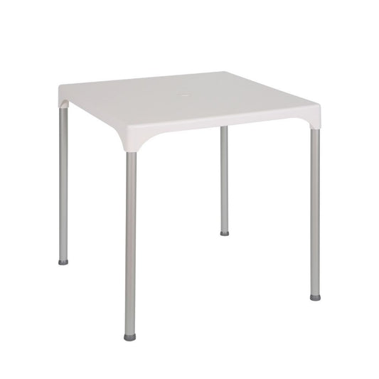 Mesa Prime cuadrada polipropileno blanco 70x70