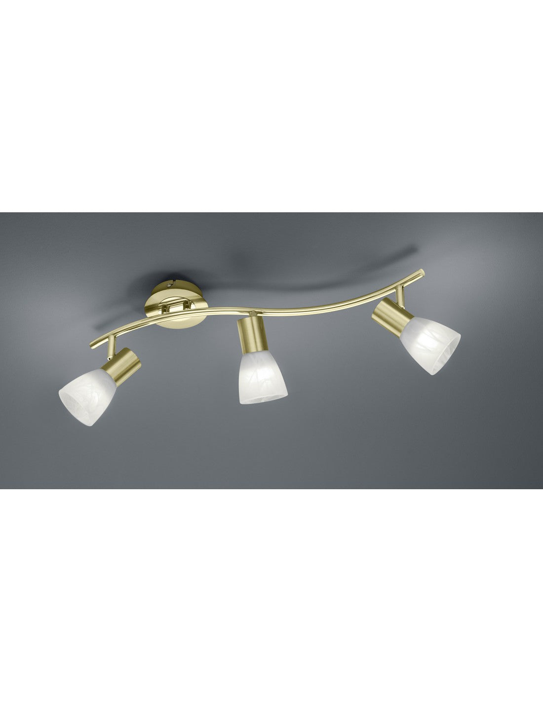 Foco de techo ajustable 3 luces Levisto Brass Trio Lighting