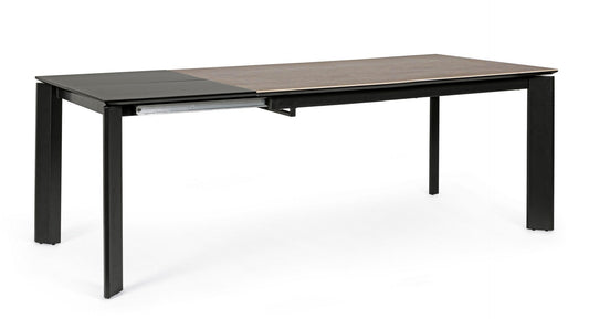 Mesa extensible Briva, gris negro