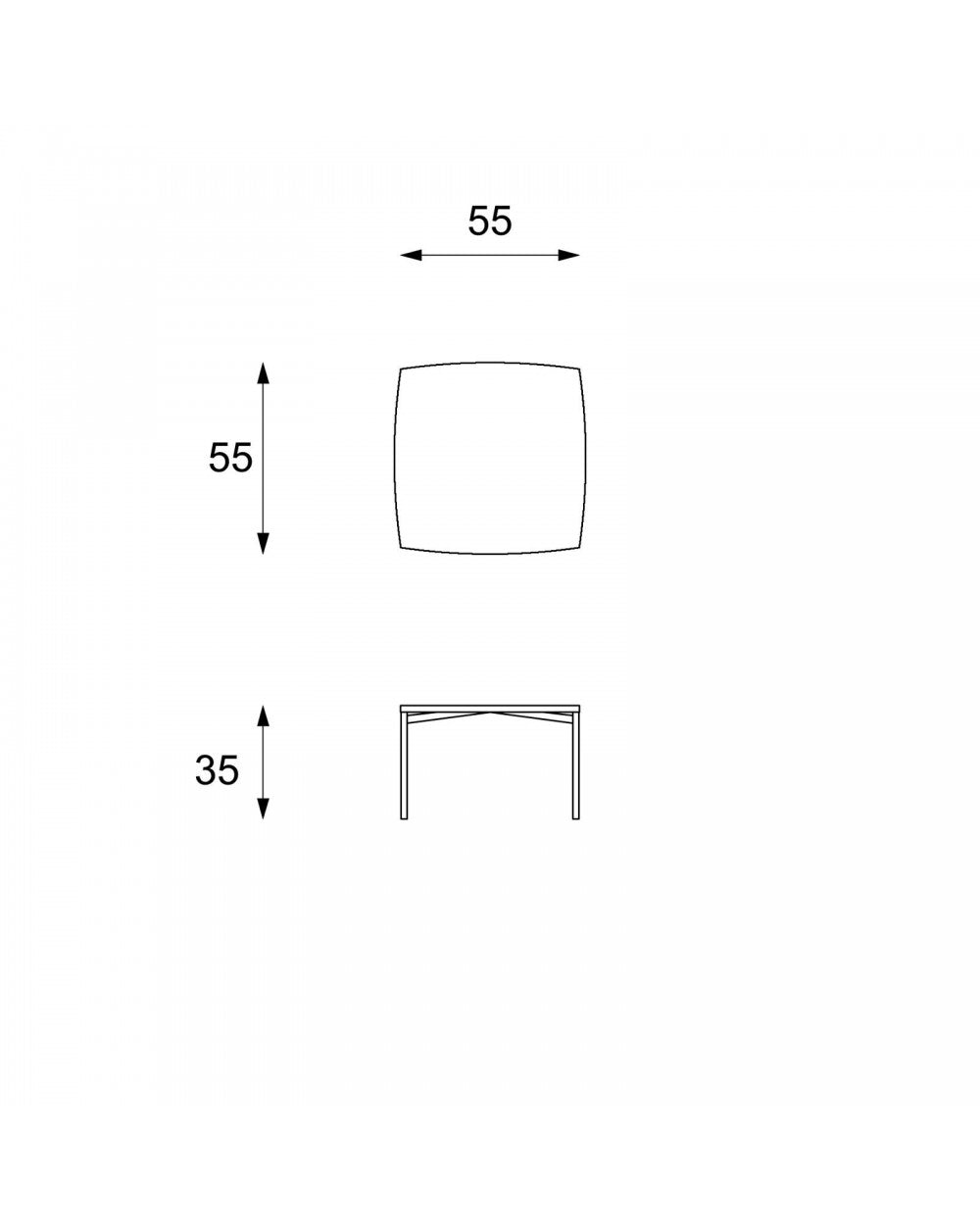 Mesa de centro 45 x 45 x 45h - Ivy
