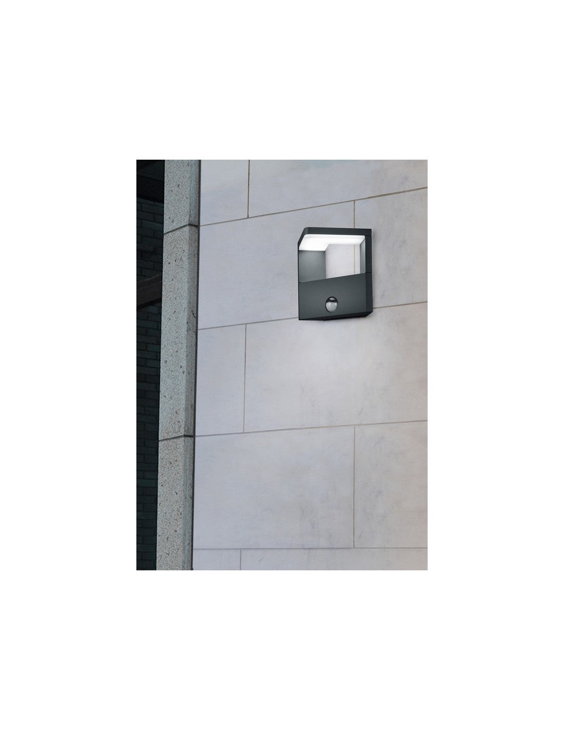 Aplique de entrada exterior LED Ganges antracita con sensor de movimiento Trio Lighting