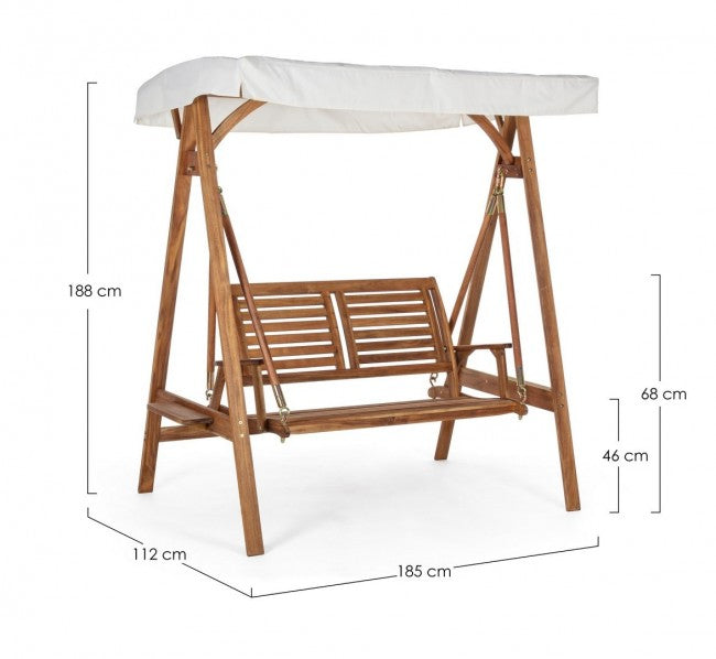 Columpio exterior 2 plazas 185x112x188h cm