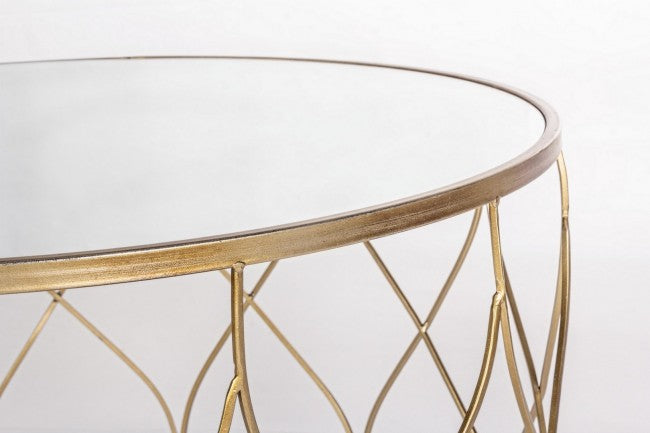 Juego de 2 mesas de centro de metal Elenor.