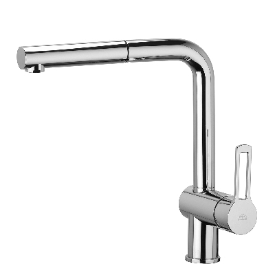 Mezclador de lavabo con ducha extraíble - Línea Ringo, cromo