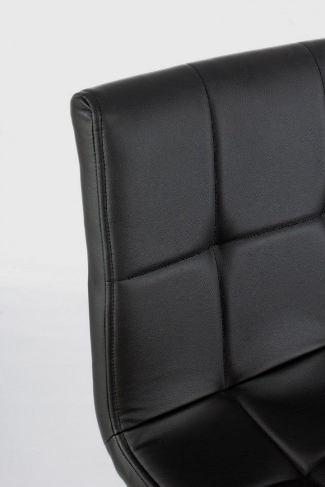 2x taburete de bar Bruce de poliuretano negro