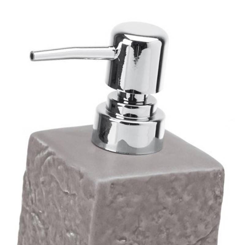 Dispensador de jabón gris de la serie Petra