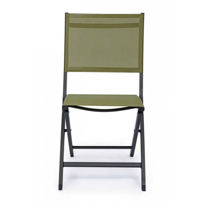 Silla Exterior Elin Aluminio Verde Antracita 47X57X H88 Cm