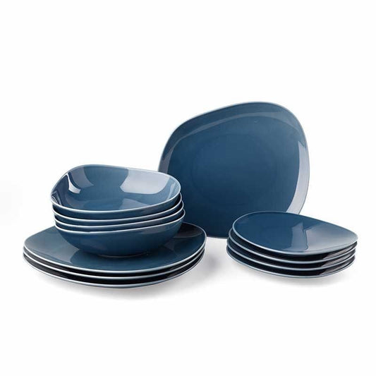 Vajilla ecológica 12 piezas Villeroy &amp; Boch azul Grecia