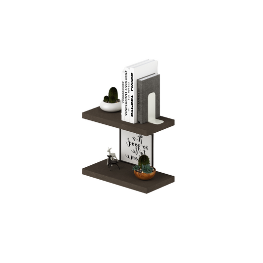 Par de estantes de pared color barro Al.2,2x45x23cm