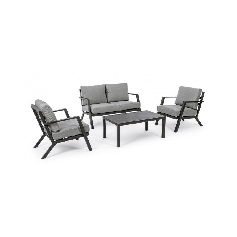 YK13 Conjunto de salón de jardín 4 piezas antracita