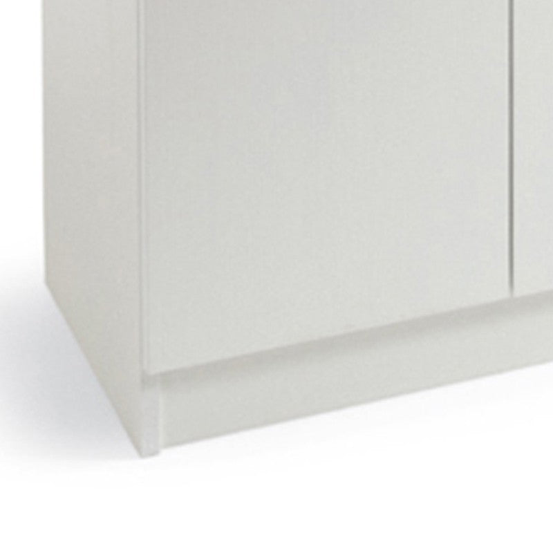 Zapatero multiusos blanco en madera melamina 2 puertas h130x71x38