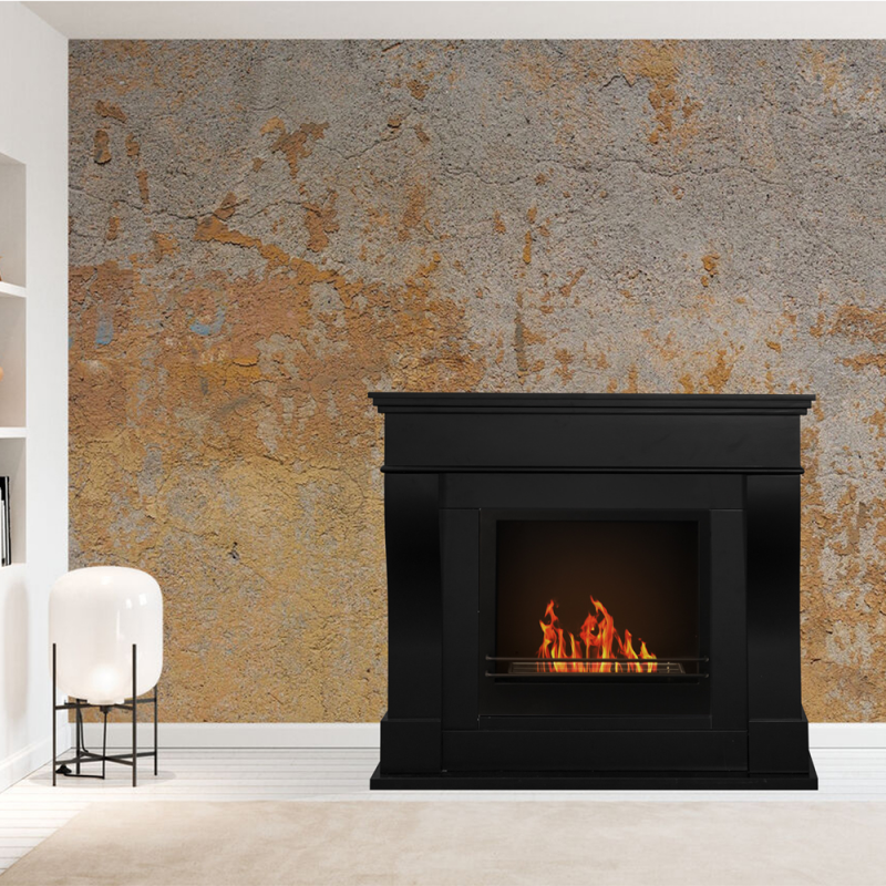 Chimenea de bioetanol de suelo biochimenea WASHINGTON Negro L111 x P43 x H99