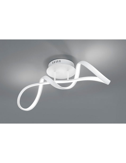 Plafón Perugia Diseño Lazo Blanco Led Dimmer 4000k Trio Lighting