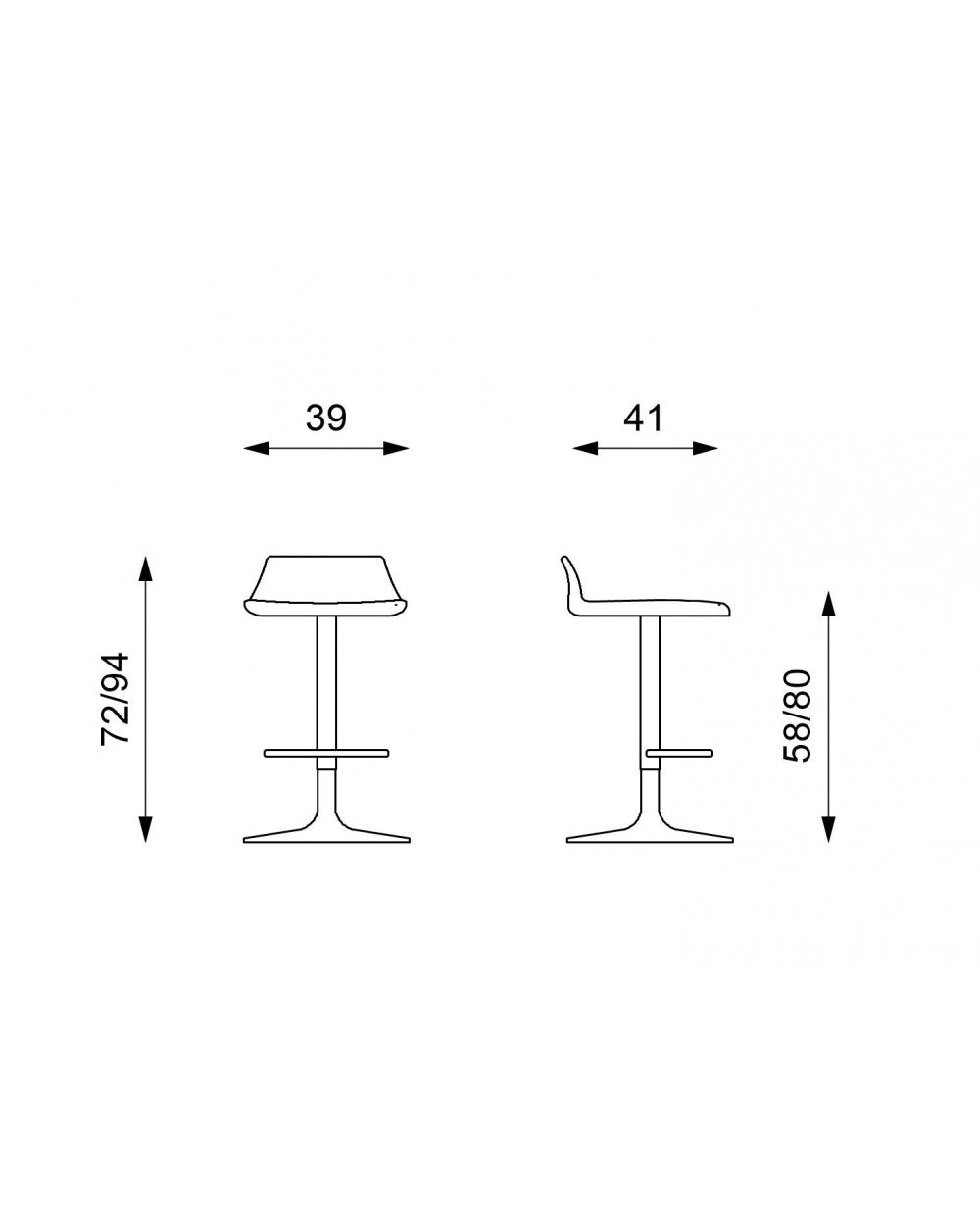 Taburete de polipropileno - Fred